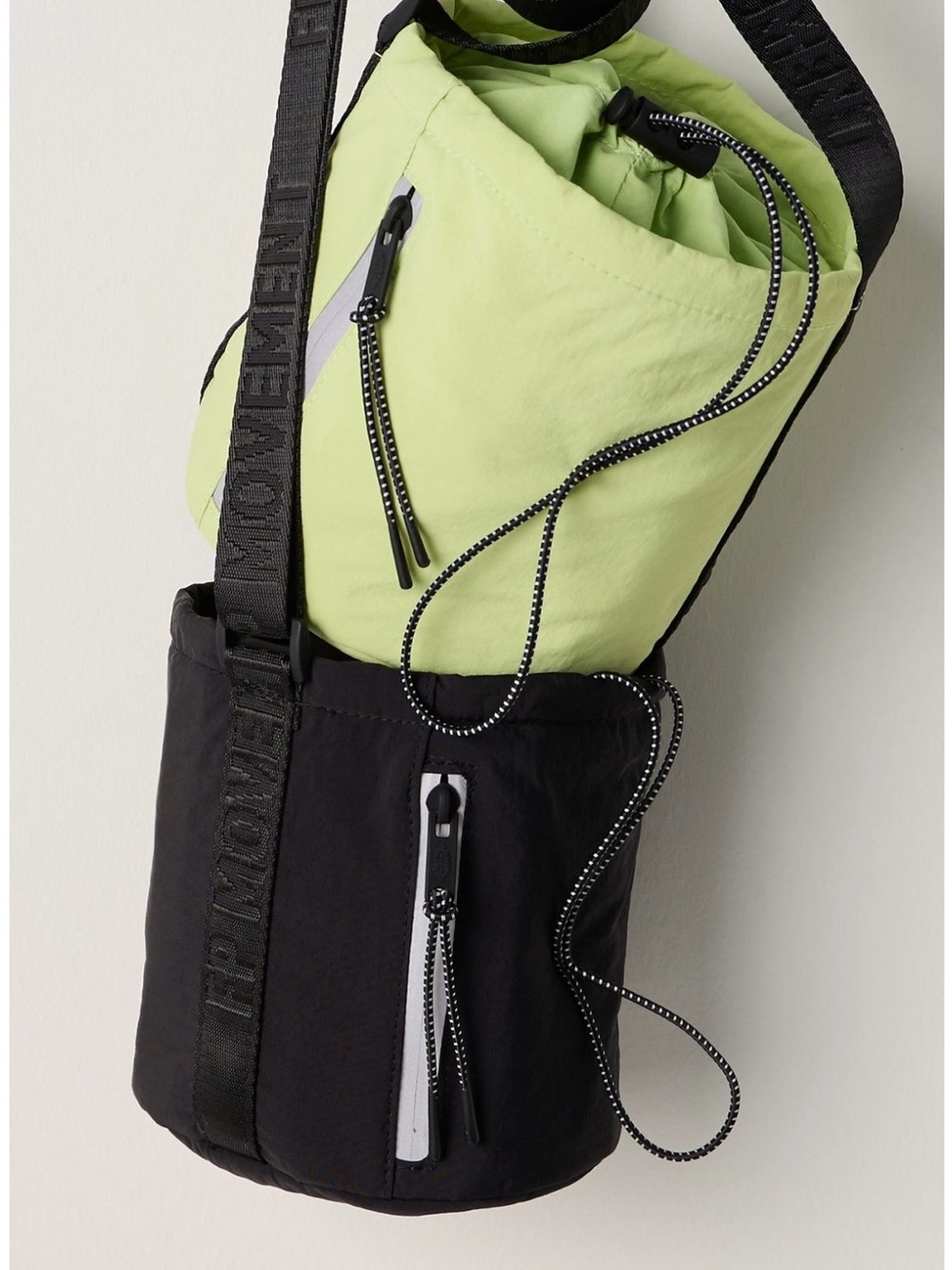 Free People FP Movement - Quencher Bag - Black Drawstring Crossbody Bag